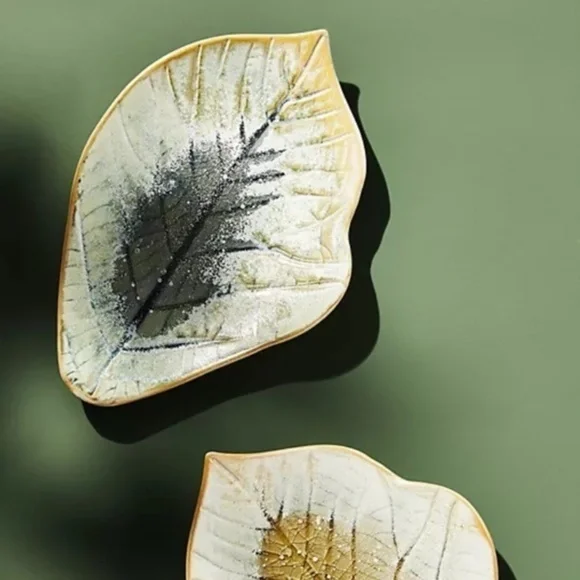 Anthropologie Oak Leaf Ceramic Side Dish - Picture 1 of 4